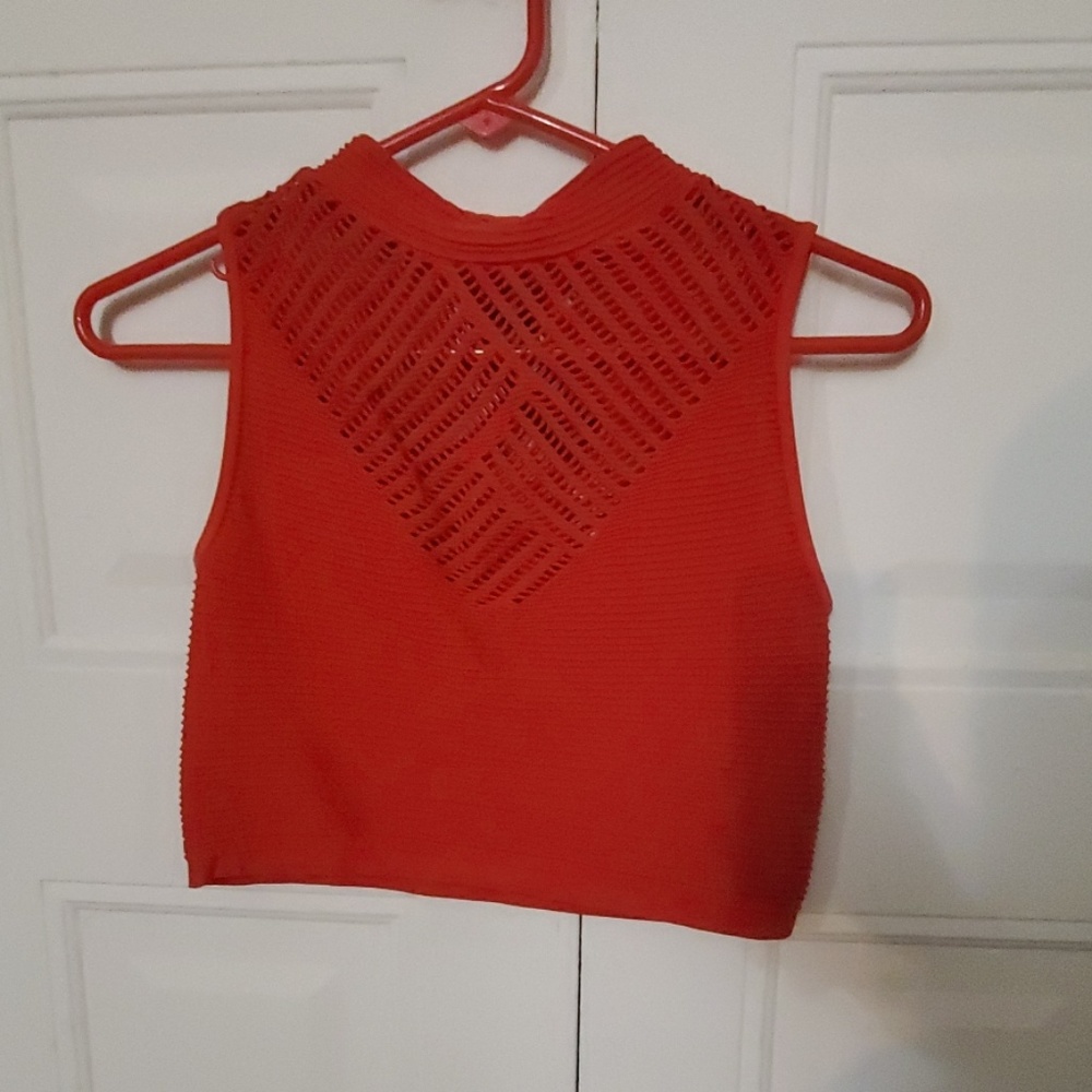 Red crop top